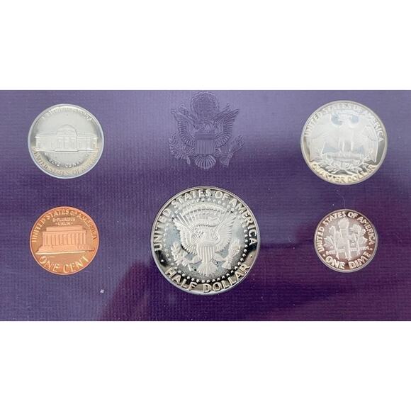 1984 S US Mint Proof Set 5 Coins Original Box & COA Kennedy Half Dollar - Picture 7 of 8